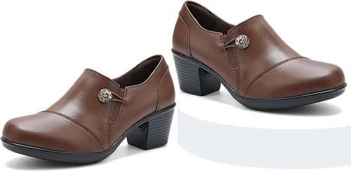 Vista 6 de UZB Mocasines sin cordones con cremallera para mujer
