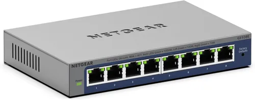 Vista 7 de NETGEAR - Conmutador Smart Managed Easy de 5 puertos Gigabit Ethernet (GS105Ev2) - Administrado, montaje en escritorio o pared, y protección