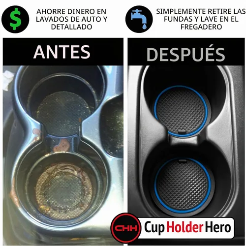Vista 4 de CupHolderHero Compatible con accesorios Jeep Compass 2018-2021 - Insertos de portavasos antideslizantes para interiores de alta calidad, antipolvo