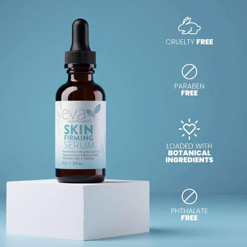 Vista 9 de Eva Naturals Suero reafirmante de la piel de (1 oz), suero de día o noche reafirma instantáneamente la piel suelta y afina las arrugas