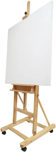 Vista 5 de Mont Marte Caballete de pintura Caballete grande para pintar, caballete de estudio con ruedas de madera de haya