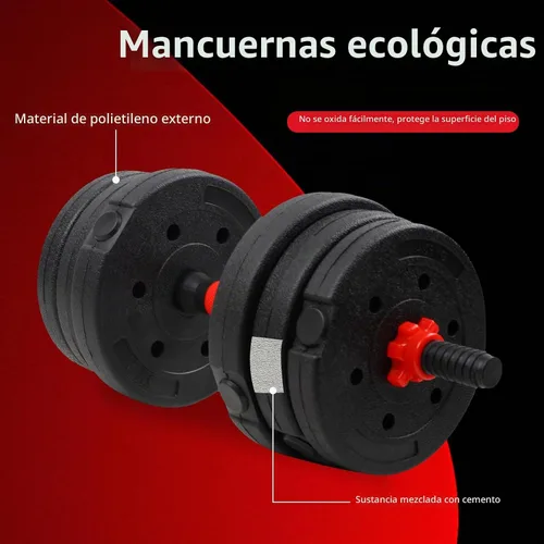 Vista 6 de Juego de mancuernas de pesas ajustables, juego de mancuernas ajustables que no ruedan, juego de mancuernas de pesas libres hexagonales, juego