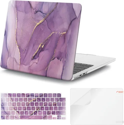 Vista 31 de iCasso para M4 MacBook Air de 13 pulgadas Funda 2025 2024-2022 M3 M2 Modelo A 3240 A3113 A2681, Funda de plástico de patrón protector resistente