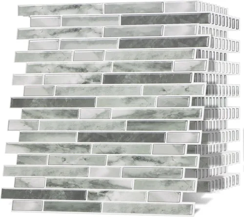 Vista 10 de Azulejos autoadhesivos para pared posterior (backsplash) de cocina, diseño grande premium 3D autoadhesivo para cocina, sala de estar, dormitorio