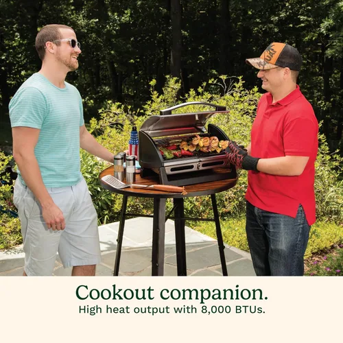 Vista 4 de Cuisinart Parrilla de gas con tapa de bloqueo, portátil, 8,000 BTU, 10