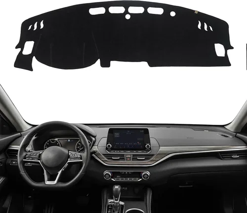 Vista 16 de Alfombrilla Protectora para Salpicadero Compatible con Nissan Altima 2012-2007 (Código de Cuerpo L32, Sin Modelos HUD), Alfombrilla Antirreflejos