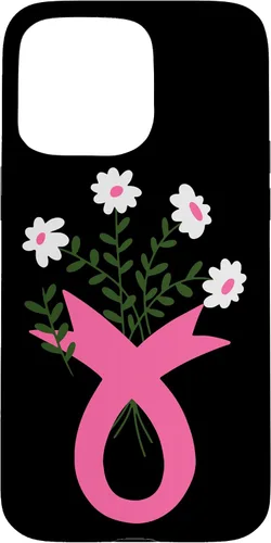 Vista 28 de Flower Jar Pink Ribbon Breast cancer Awareness Month Women Case for iPhone 16