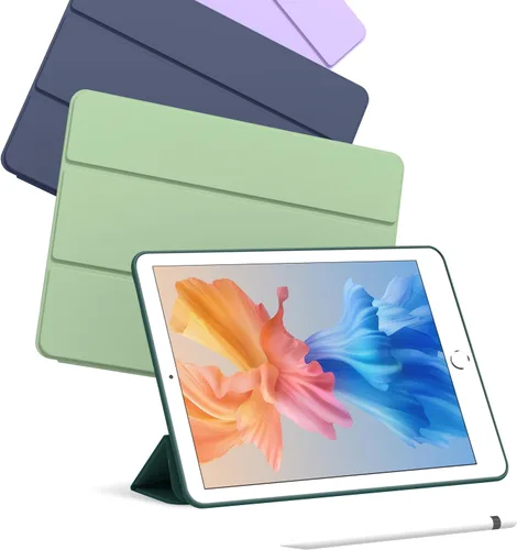 Vista 8 de Funda para iPad mini 5 (lanzado en 2019), ligera, delgada, con función de reposo/activación automática con soporte triple plegable, funda de TPU