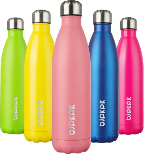 Vista 19 de [Usado] BJPKPK Botella de agua pequeña aislada de 12 onzas, frasco a prueba de A-azul