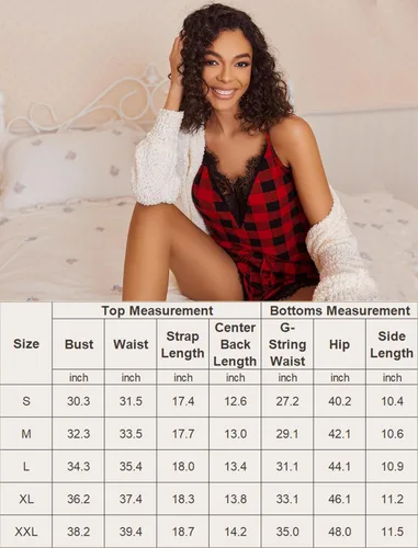 Vista 7 de Avidlove Conjunto de pijama para mujer con ribete de encaje, conjunto de pijama modal con cuello en V, sin mangas, ropa de dormir con cordón