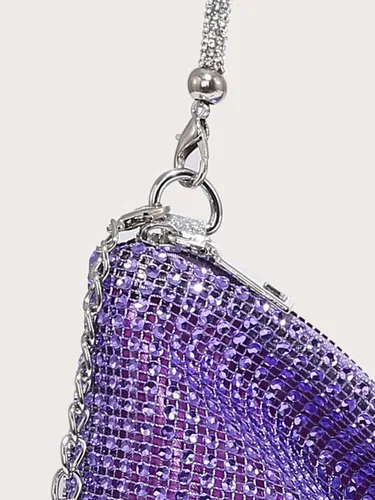 Vista 5 de Verdusa Bolso de noche con diamantes de imitación brillantes para mujer