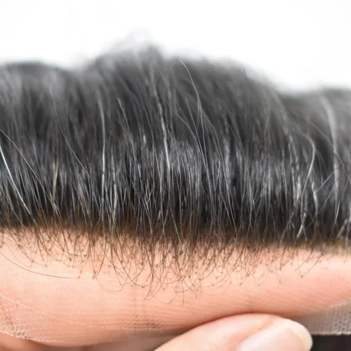 Vista 8 de 1B20 unidades de cabello gris Toupee para hombres piezas para hombre NLW sistema de reemplazo de heredero humano europeo para hombres 10x8 "toupee