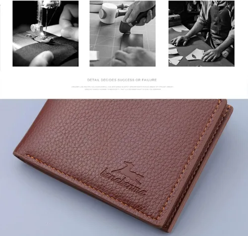 Vista 58 de Cartera delgada para hombre con monedero, cartera minimalista con cremallera, carteras plegables para hombre con tarjetero de crédito, cartera
