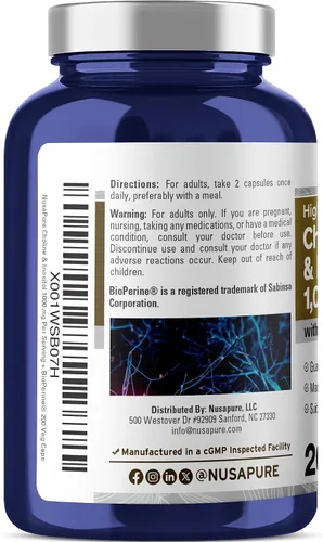 Vista 2 de Colina, L bitartrato e inositol, 1000 mg, 200 cápsulas vegetales - 100