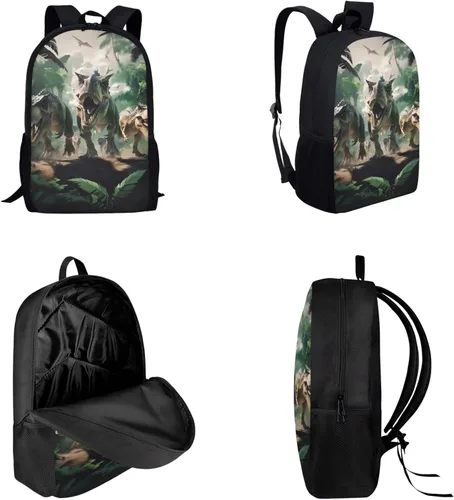 Vista 40 de HUGS IDEA Juego de 3 bolsas escolares con aislamiento térmico para el almuerzo, estuche para lápices