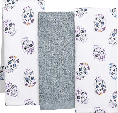Vista 10 de Rae Dunn Juego de toallas de mano para cocina y baño, 100% algodón, toallas de cocina bordadas, toallas de mano decorativas, Navidad, paquete de 3