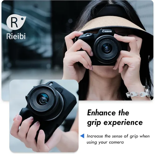 Vista 7 de Rieibi EOSR50 EOS R50 Estuche, Estuche Protector de Silicona Suave para Cámara Vlogging Canon EOS R50 EOSR50, Estuche de Cámara Ligero EOS R50