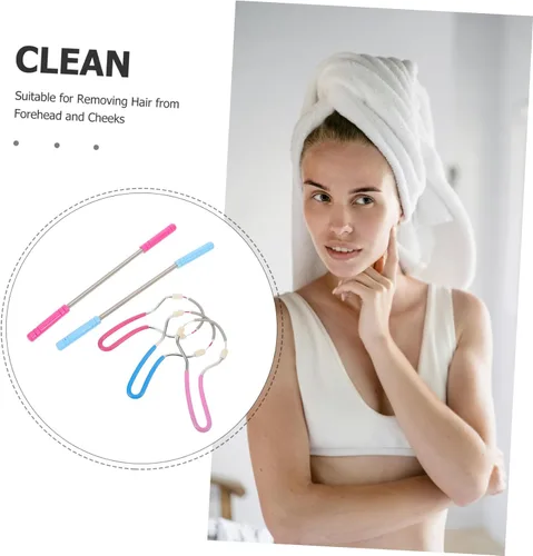 Vista 3 de 8 unidades de depilación facial depiladora de resorte para mujeres, herramienta de depilación manual ergonómica para barbilla, mejilla y labio
