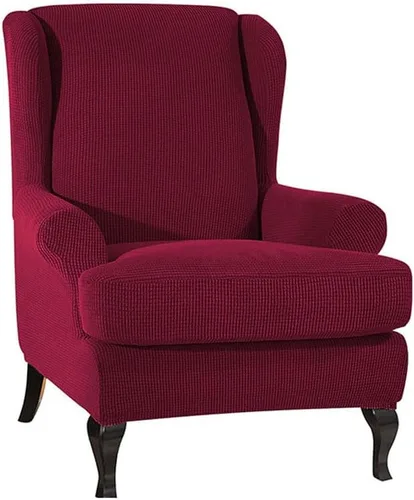 Vista 6 de Morbuy Funda para silla Wingback, fundas impermeables para silla con respaldo de ala, fundas elásticas lavables para silla con respaldo de ala