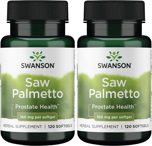 Vista 8 de Swanson Saw Palmetto Hombres Próstata Salud Hormona Apoyo Urinario Salud Urinaria 160 Miligramos 120 Sgels