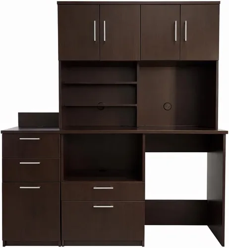 Vista 13 de BREAKtime Gabinete de estación de café con mini nevera y espacio para microondas, cocina comercial para sala de descanso, totalmente montado, 48