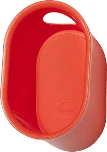 Vista 2 de Cycloc Loop - Elegante casco de montaje en pared y almacenamiento de accesorios, color naranja