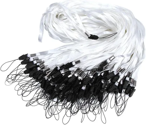 Vista 16 de ICObuty Correa de cuello desmontable con cordón, 100 unidades, liberación rápida, venta completa a granel para portatarjetas de identificación