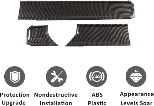 Vista 6 de YIWANG Cubierta de panel de decoración de pasajeros de fibra de carbono ABS para Land Rover Defender 90 110 2020-2022 LHD accesorios de automóvil