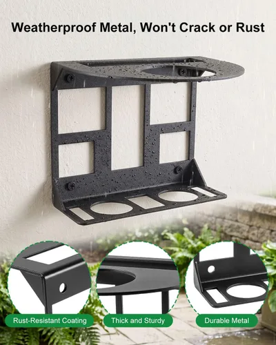 Vista 2 de Metal Mounting Bracket Fit for Orbit B-Hyve XD 4 Hose Timer, Outdoor Holder