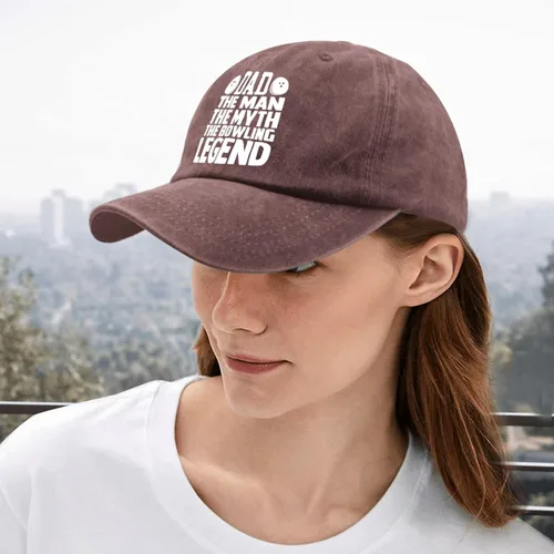 Vista 5 de BZZSCNW Dad The Mans The Myth The Myth The Bowling Legend - Sombrero para hombre, pigmento negro, regalos para mujeres, sombreros para correr