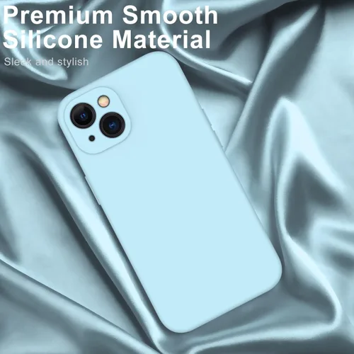 Vista 3 de DEENAKIN Funda compatible con iPhone 13 con protector de pantalla, silicona suave y sedosa, funda mejorada para cámara, probada contra caídas de 16