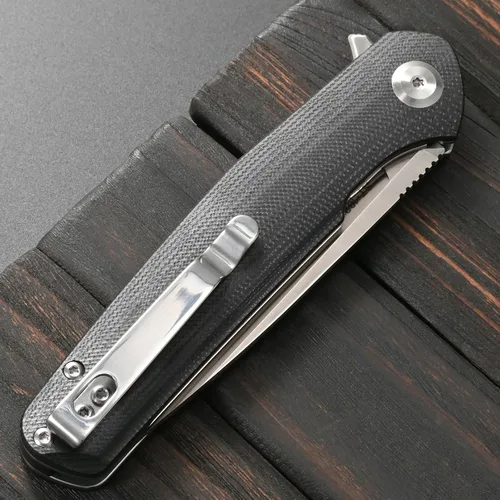 Vista 8 de Sitivien Cuchillo plegable ST102, hoja de acero D2+cuchillo de bolsillo con mango G10, cuchillo de herramienta EDC para exteriores, campamento