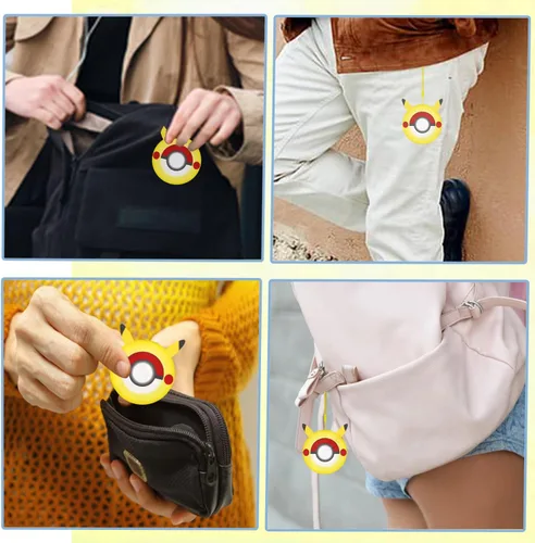 Vista 6 de Funda protectora de silicona, compatible con Pokémon Go Plus+ 2023 amarillo