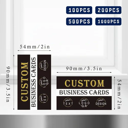 Vista 3 de Tarjetas de visita personalizadas personalizadas con logotipo, código QR, tarjetas de servicio de limpieza personalizadas, 100