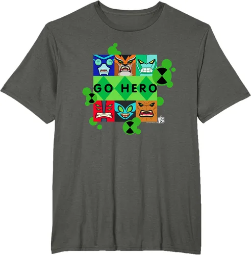 Vista 6 de Ben 10 Go Hero - Camiseta, Azul / Patchwork, S