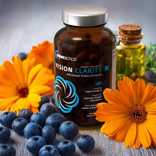 Vista 8 de OmniBiotics Vision Clarity - Suplemento vitamínico y mineral para los ojos, arándano, luteína y zeaxantina, suplemento de salud macular