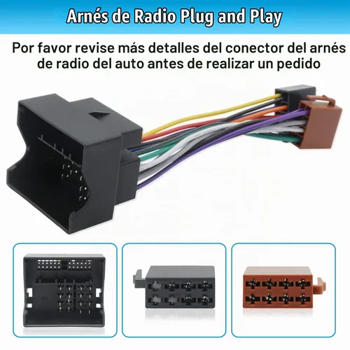 Vista 3 de Arnés de cables de radio estéreo ISO apto para VW BMW