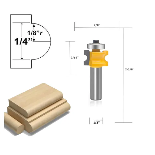 Vista 5 de LEATBUY 1/2 Inch Shank Router Bit Set 5 PC for Cabinet Door Edge Bits (KY1) Panel Cabinet Door Rail and Stile Router Bits Sets Woodworking Wood