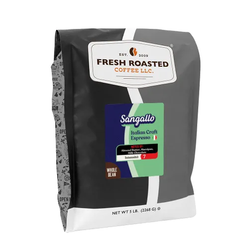 Vista 15 de Fresh Roasted Coffee, Blackbeard's Revenge, 12 onzas, tostado medio, Kosher, grano entero