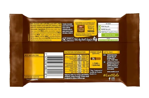 Vista 4 de Paquete múltiple de chocolate original Rolo importado del Reino Unido Inglaterra British ChocolateNestle Role, 5.87 oz
