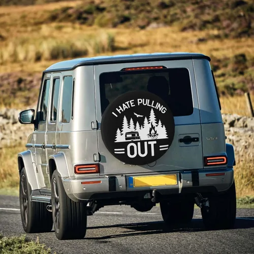Vista 6 de I Hate Pull Out - Cubierta protectora de rueda de repuesto para camión, SUV, remolque, camping, caravana, cubiertas de neumáticos de 15 pulgadas