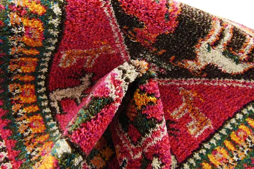 Vista 9 de Unique Loom Sedona Collection Southwestern, borde, sobreteñida, animales, tribal, alfombra de área abstracta, 2 pies 2 pulgadas x 6 pies 7 pulgadas