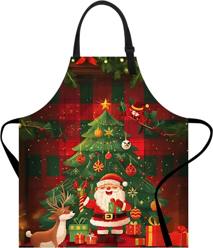 Vista 22 de Delantal de cocina para el hogar, cocina, horneado, jardinería, para mujeres y hombres, con bolsillos, delantal impermeable, 32 x 28 pulgadas