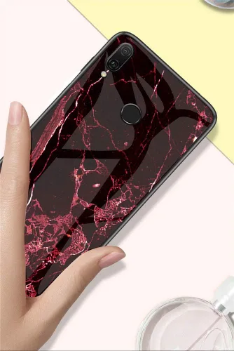 Vista 2 de IVY Funda de mármol de vidrio templado para Xiaomi Redmi Note 7 Pro/Redmi Note 7 Case - A