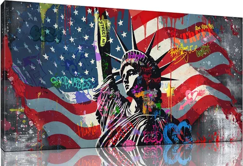 Vista 12 de JKWALL77 Lienzo de graffiti para dormitorio, arte de pared gaming para chicos adolescentes, pintura abstracta, arte pop, decoración moderna de pared