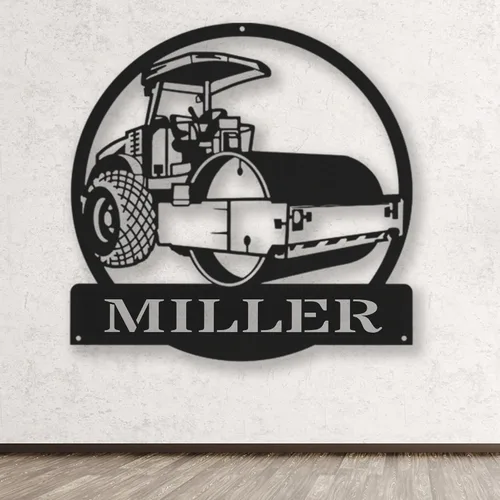 Vista 44 de Letrero de metal personalizado con nombre de camión, semirremolque, arte de pared para valla de garaje, patio, decoración al aire libre, letrero