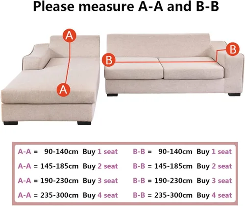 Vista 4 de MIPOPS Fundas de sofá 100% impermeables para sofás modulares en forma de L de 1, 2, 3, 4 plazas, funda elástica para sala de estar, protector de H