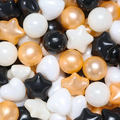 Vista 12 de STARBOLO Pelotas de bolas con forma de corazones de estrella para niños pequeños – 50, 100, 200, 500, bolas de juguete de plástico, formas