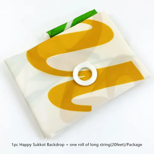 Vista 5 de Cartel de fondo de Happy Sukkot con 70.8 x 43.3 pulgadas, pancarta de fondo de Happy Sukkah, fondo de fotografía judía Etrog Lulav para cabina