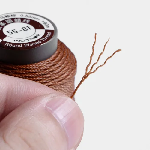 Vista 3 de WUTA Juego de agujas de coser a mano de hilo encerado, suministros de costura de cuero para tapicería del hogar, bolsas de lona de cuero, sofá